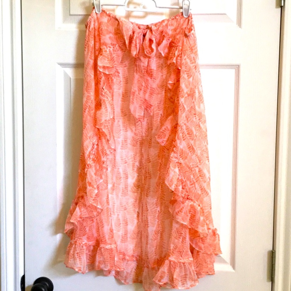 Vince Camuto Sheer Ruffled Sarong